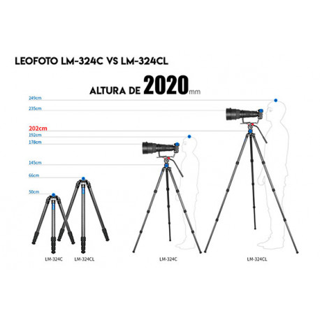 Leofoto LM-324CL Extra alto Leofoto LM-324CL Extra alto