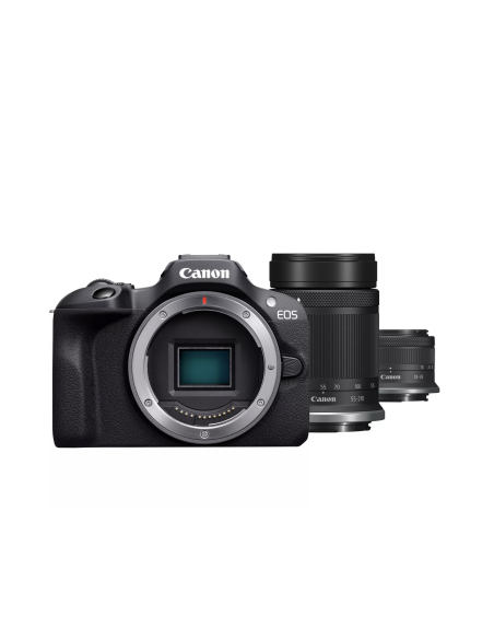 Canon EOS R100 +RF-S 18-45mm F4.5-6.3 IS STM+ RF-S 55-210mm IS STM