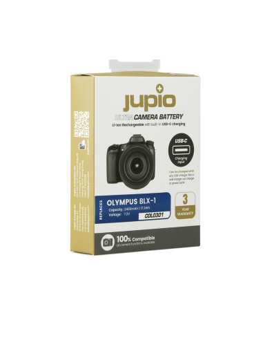 Bateria Jupio Olympus BLX-1 Ultra USB