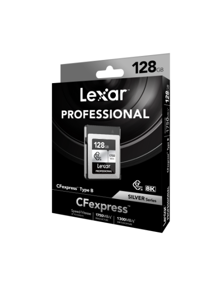 Tarjeta Lexar CF express PRO Type B Silver series 128GB - R1750/W1300MB/s