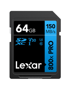 Lexar SDHC 800x PRO Blue Series 64GB UHS-1 V10 - Read 150MB/s