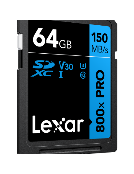 Tarjeta Lexar SDHC 800x PRO Blue Series 64GB UHS-1 V30 - Read 150MB/s