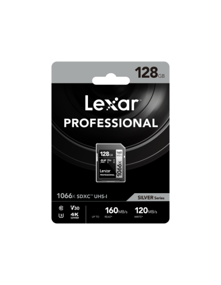Tarjeta Lexar SD Pro Silver Series UHS-I 1066x 128 GB V30
