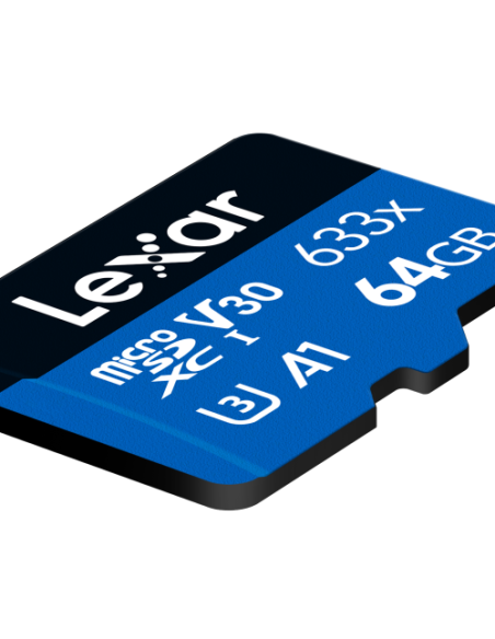 Tarjeta Lexar microSD Blue Series UHS-I 633x 64GB V30