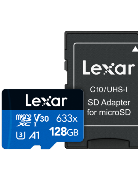 Tarjeta Lexar microSD Blue Series UHS-I 633x 128GB V30