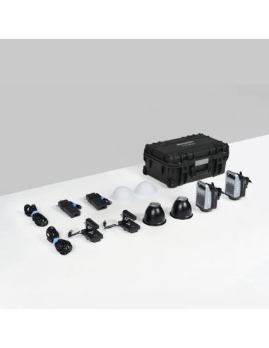 Kit 2 x Foco Nanlite FC-120B Bi-color + Battery Grip