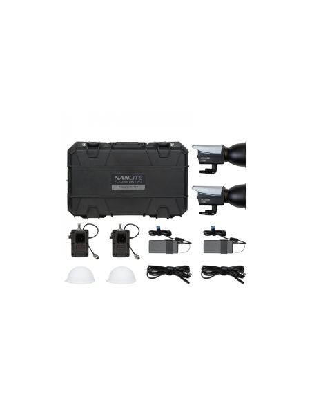 Kit 2 x Foco Nanlite FC-120B Bi-color + Battery Grip