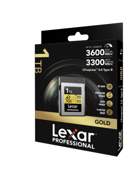 Tarjeta Lexar CFexpress PRO Type B Gold series  1TGB - R3600/W3300MB/s