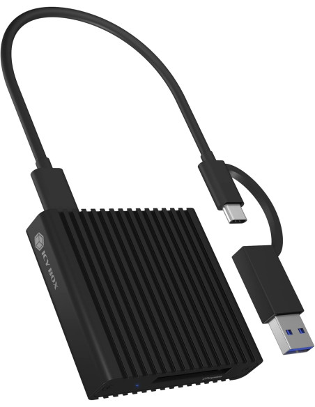 Lector ICY BOX CFexpress Tipo-B con USB 3.2 y USB-C